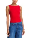 Joe's Jeans The Boat Neck Tank In Red