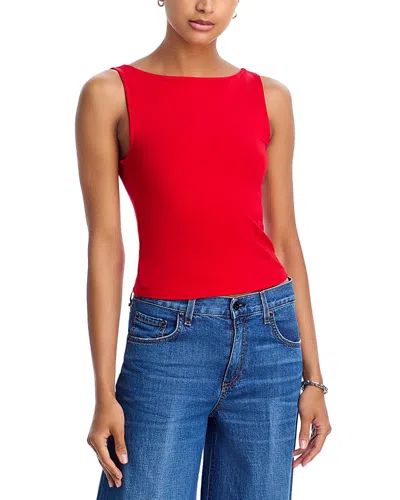 Joe's Jeans The Boat Neck Tank In Red