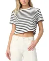 Joe's Jeans The Boxy Tee In Milk/navy