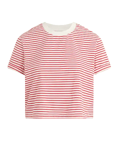 Joe's Jeans The Boxy Tee In Whitecherry Red S