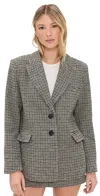 Joe's Jeans The Boyfriend Blazer Black/chocolate In Multi