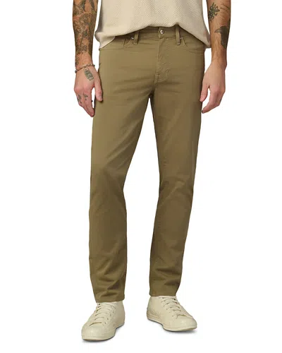 Joe's Jeans The Brixton Luxe Twill 32 Slim Straight Pants In Coconut Milk In Green