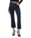 Shop Joe's Jeans The Callie Coated High Rise Cropped Bootcut Jeans In Navy