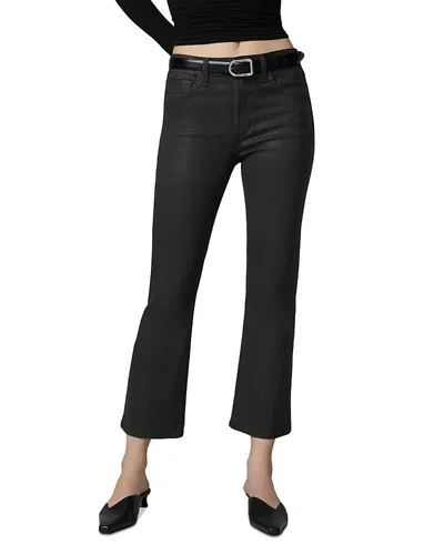 Joe's Jeans The Callie Cropped Bootcut Coated Jeans In Forest Green