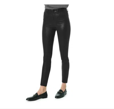 Joe's Jeans The Charlie Coated High-rise Skinny Jeans In Black