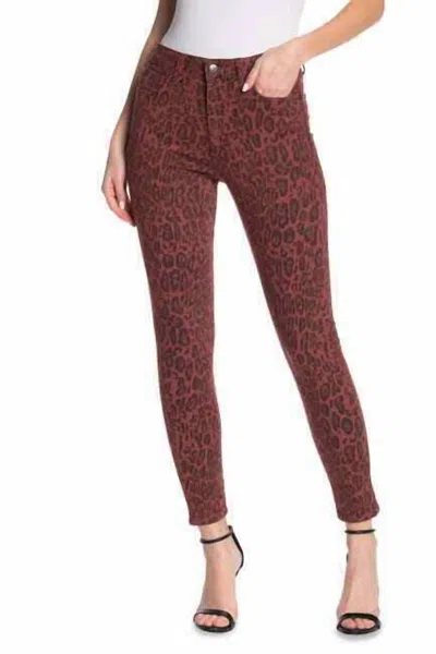 Joe's Jeans The Charlie Leopard Print High Rise Skinny Jeans In Rust Brown In Multi