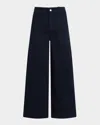 Joe's Jeans The Chloe Wide-leg Cropped Utility Pants In Night Sky