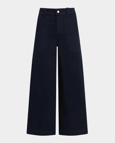 Joe's Jeans The Chloe Wide-leg Cropped Utility Pants In Night Sky