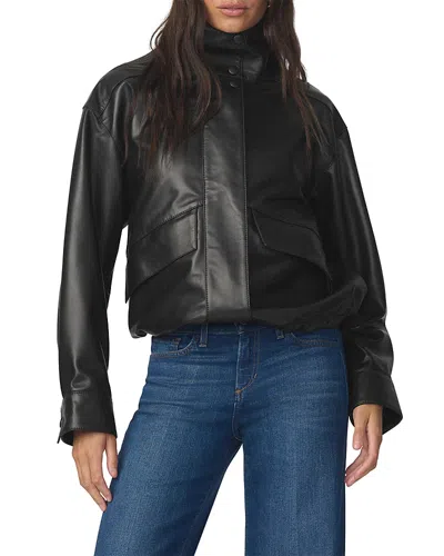 Joe's Jeans The Cohen Leather Bomber Jacket In Black