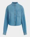 Joe's Jeans The Cropped Boyfriend Button-down Shirt In Breathtaking