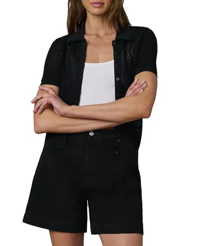 Joe's Jeans The Davey Short Sleeve Cardigan In Black