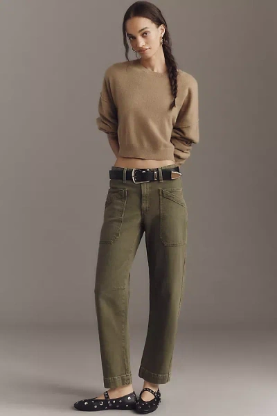 Joe's Jeans The Double Pocket Mid-rise Relaxed Straight-leg Jeans In Green