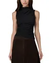 Joe's Jeans The Dove Draped Sleeveless Top In Black