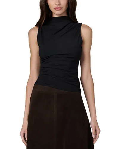 Joe's Jeans The Dove Draped Sleeveless Top In Black