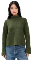 Joe's Jeans The Ella Funnel Neck Sweater Winter Moss In Green