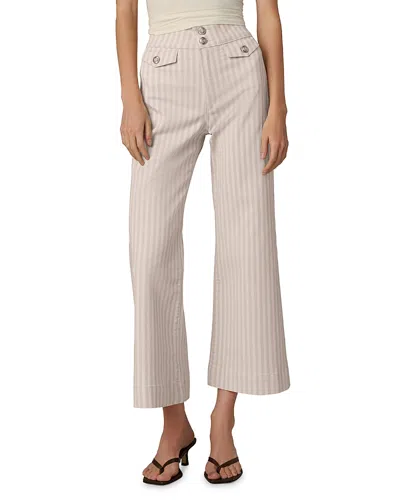 Joe's Jeans The Ellia Ankle Wide Leg Jeans In Natural Stripe In Multi