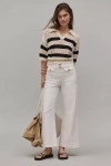Joe's Jeans The Ellia High-rise Wide Leg Ankle Jeans In White