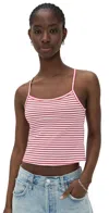 Joe's Jeans The Everyday Tank White/cherry Red S