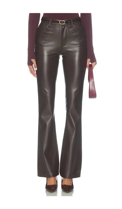 Joe's Jeans The Faux Leather Hi Honey Bootcut Pants In Brown