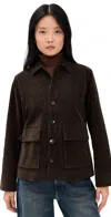 Joe's Jeans The Faux Suede Chore Coat Dark Chocolate In Brown
