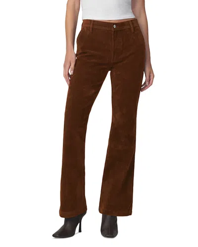 Joe's Jeans The Faux Suede Inez High Rise Trouser Jeans In Chestnut In Brown