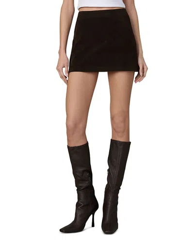 Joe's Jeans The Faux Suede Mini Skirt In Brown