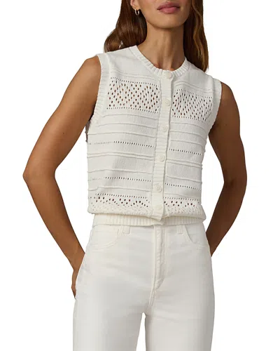 Joe's Jeans The Faye Sweater Vest Cardigan In White