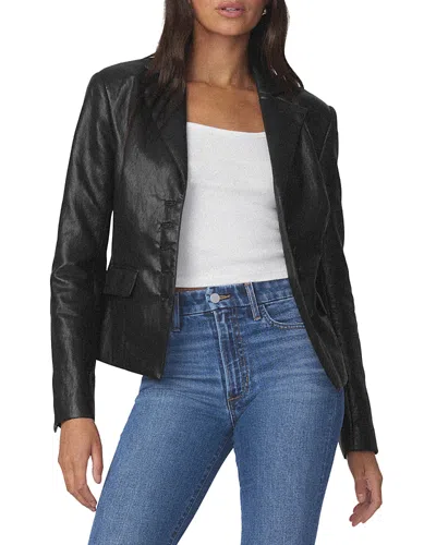 Joe's Jeans The Fitted Faux Leather Blazer In Black