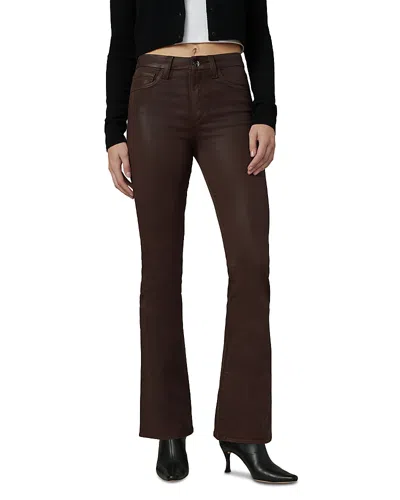 Joe's Jeans The Hi Honey High Rise Bootcut Coated Jeans In Black In Espresso