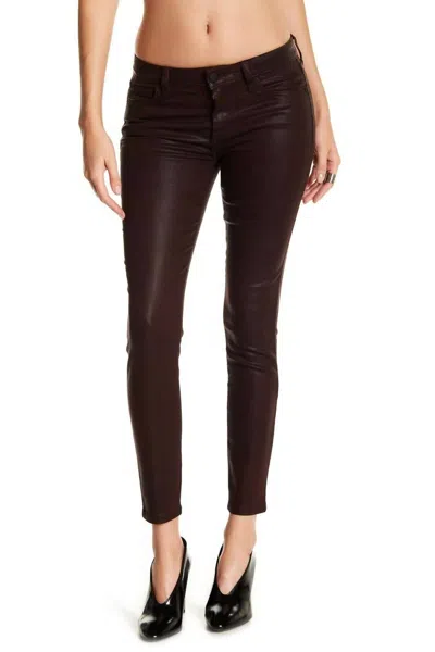 Joe's Jeans The Icon Coated Ankle Denim Skinny Jeans In Deep Orchid In Multi