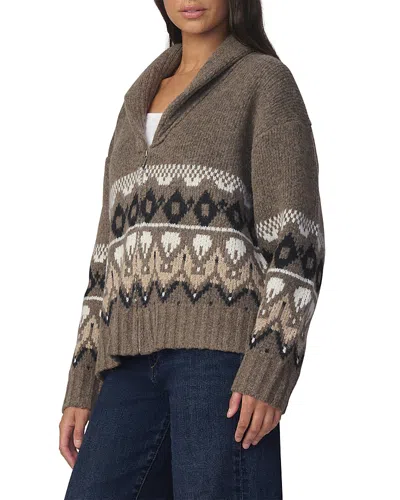 Joe's Jeans The Inga Fair Isle Zip Front Cardigan In Multi