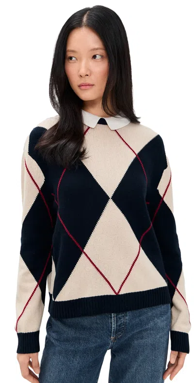 Joe's Jeans The Jude Collared Sweater Navy Multi Argyle