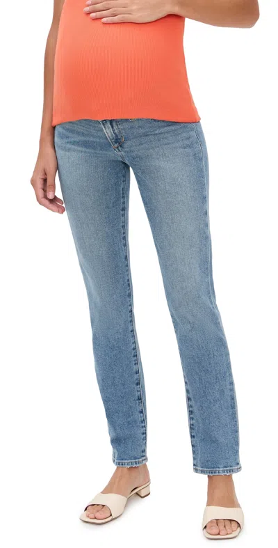 Joe's Jeans The Lara Straight Ankle Maternity Jeans Ethos In Blue