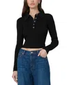 Joe's Jeans The Lisa Crop Rib Polo Sweater In Black