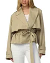 Joe's Jeans The Liz Cropped Trench Coat In Camel