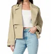 Joe's Jeans The Liz Cropped Trench Coat In Camel In Brown