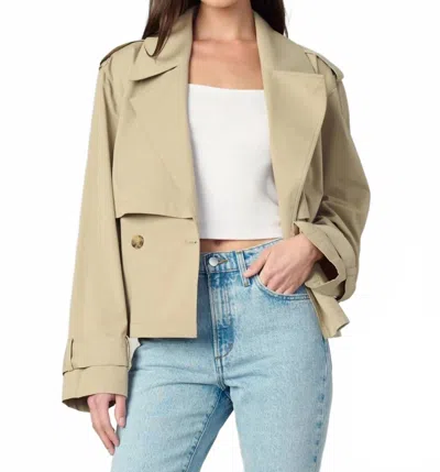 Joe's Jeans The Liz Cropped Trench Coat In Camel In Brown