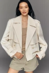 Joe's Jeans The Liz Cropped Trench Coat Jacket In Multi