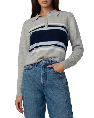 Joe's Jeans The Long Sleeve Cashmere Polo In Multi