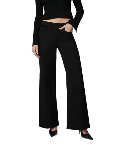 Joe's Jeans The Lou Lou Low Rise Wide Leg Jeans In Black