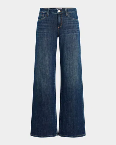 Joe's Jeans The Lou Lou Low-rise Wide-leg Jeans In Blue