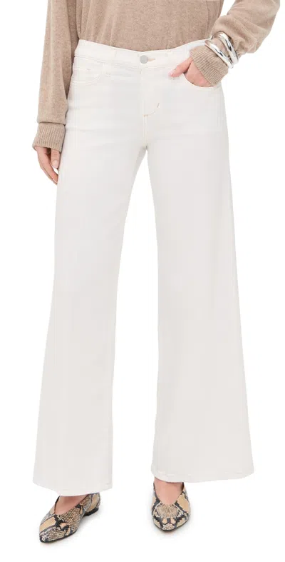 Joe's Jeans The Lou Lou Low Rise Wide Leg Petite Jeans White