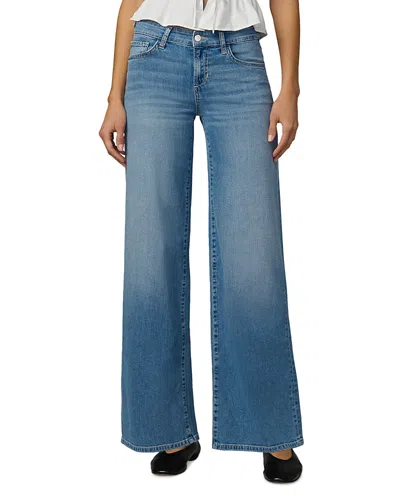 Joe's Jeans The Lou Lou Mid Rise Wide Leg Jeans In Impeccable In Blue