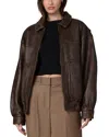 Joe's Jeans The Luca Leather Bomber Jacket In Brown