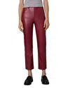 Joe's Jeans The Lyra Slim Faux Leather Jeans In Dark Chocolate In Burgundy