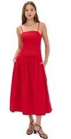 Joe's Jeans The Mara Tie-strap A-line Midi Dress In Red