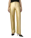 Joe's Jeans The Margot Faux Leather Straight Jeans In Metallic Gold In Metallic Gold
