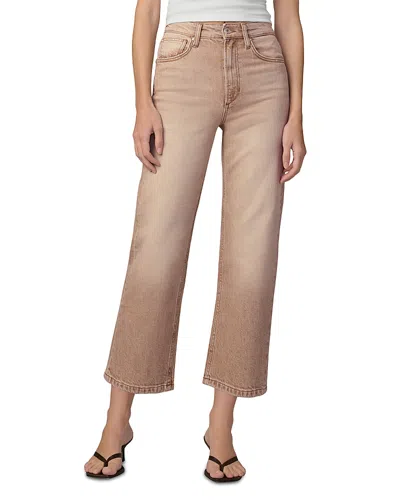 Joe's Jeans The Margot High Rise Cropped Straight Jeans In Washed Tan In Nude