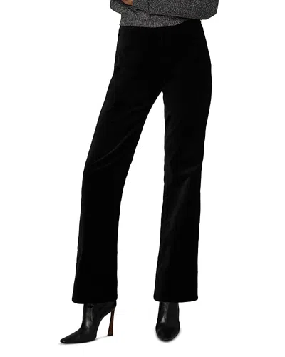 JOE'S JEANS THE MARGOT HIGH RISE STRAIGHT VELVETEEN JEANS IN BLACK
