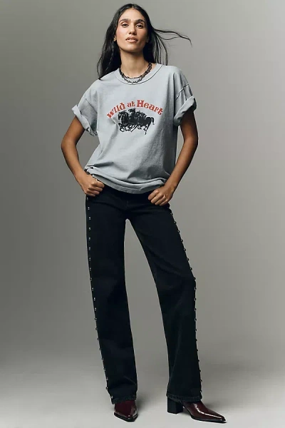 Joe's Jeans The Margot Studded High-rise Straight Jeans In Black